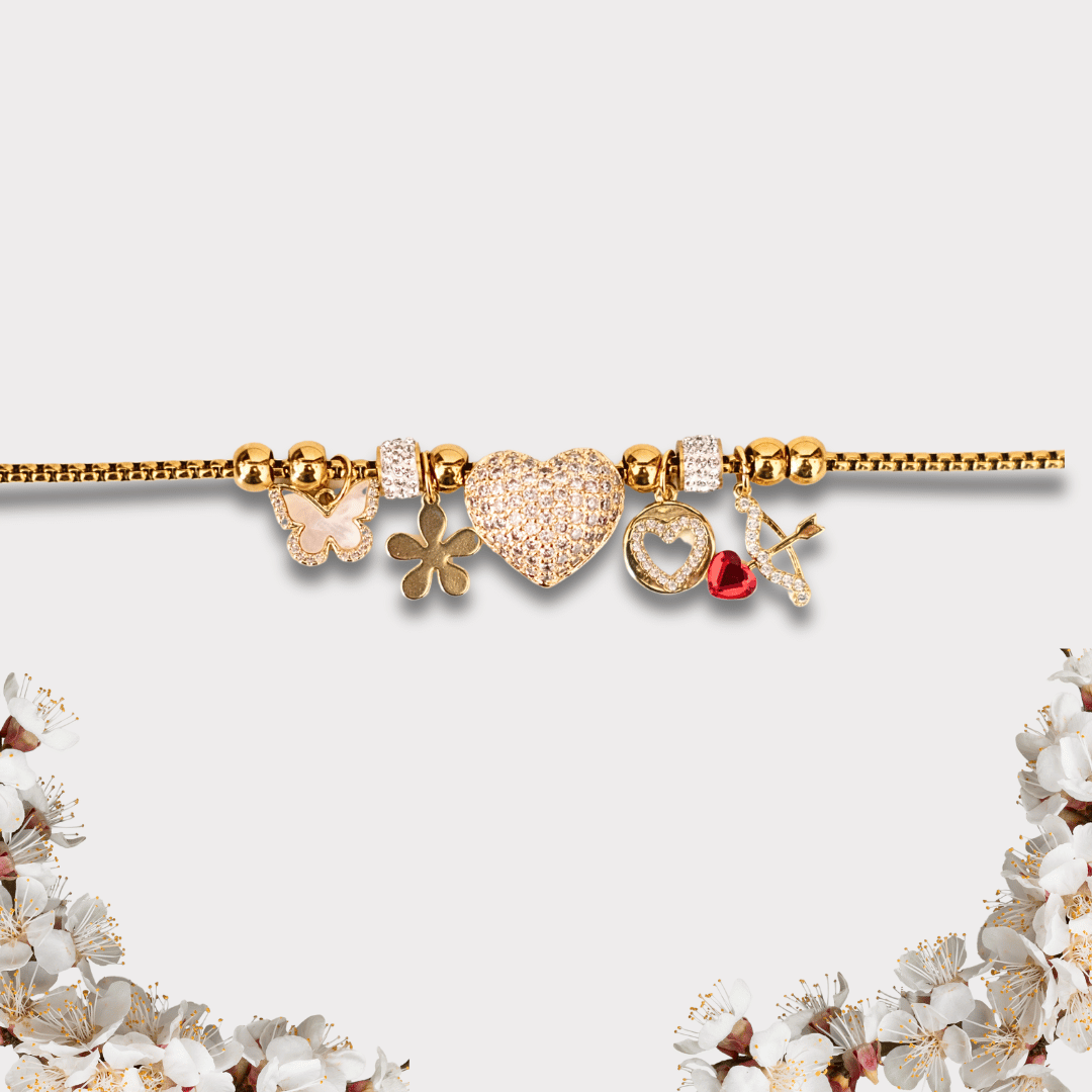 PRE-MADE GOLD BALL NECKLACE STAR AND MOON