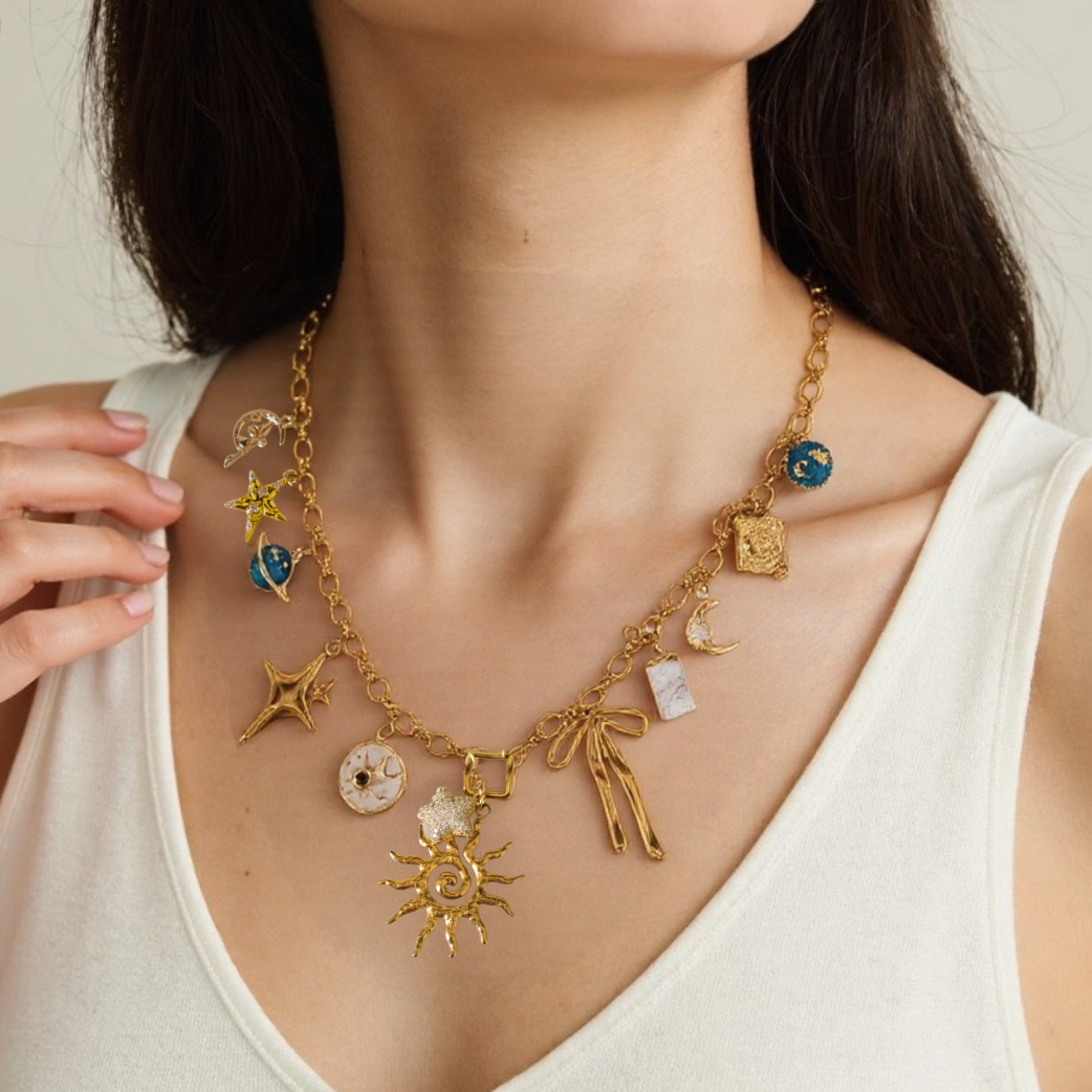 PRE-MADE Handmade Celestial Charm Necklace