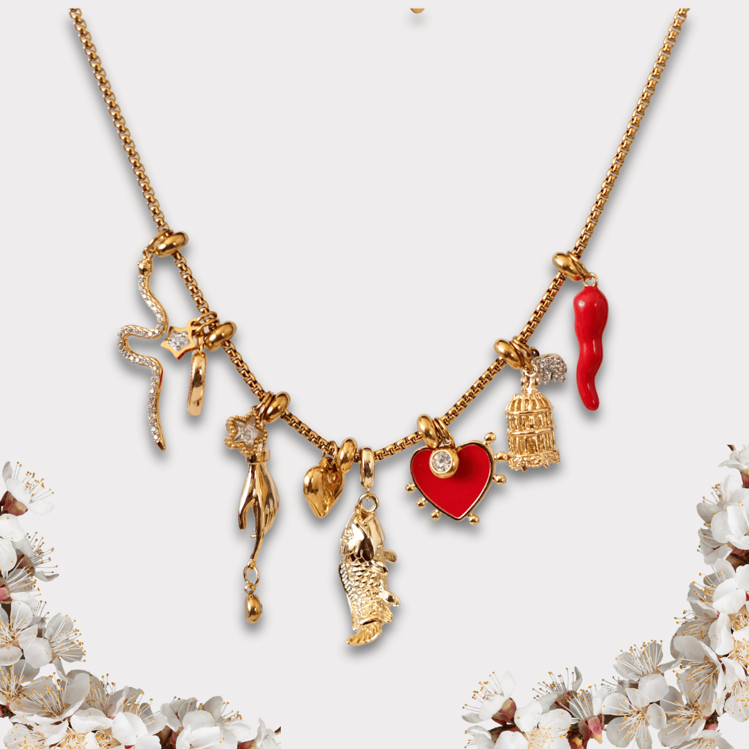 Customized gold adjustable spacer bead necklace