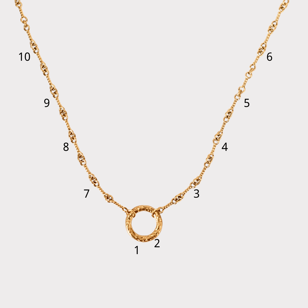 Customized Golden Loop Charms necklace