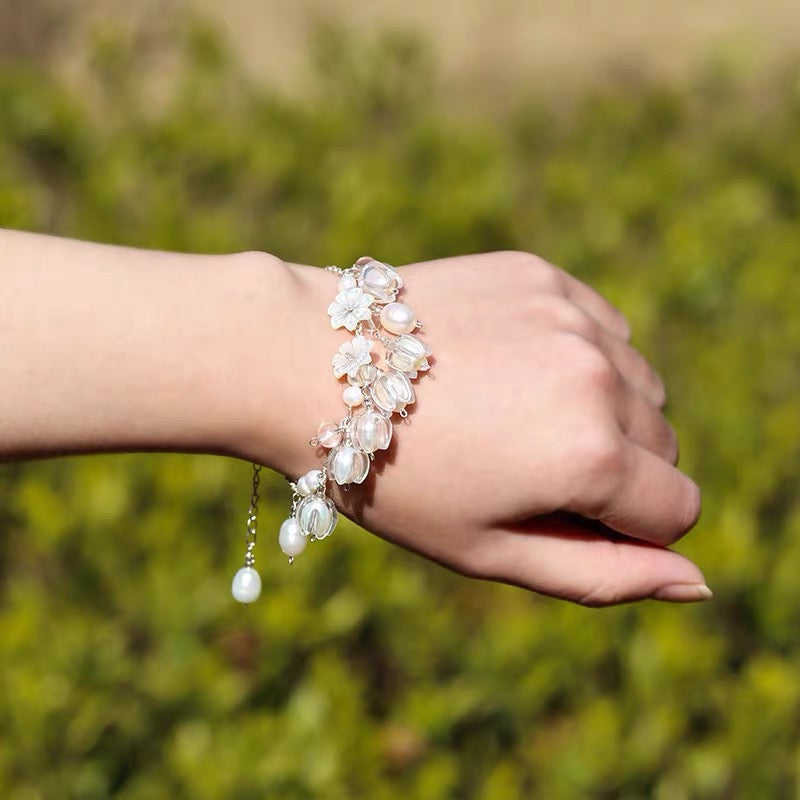 white lily of the valley bracelet handmade pearl Bracelet Fashion