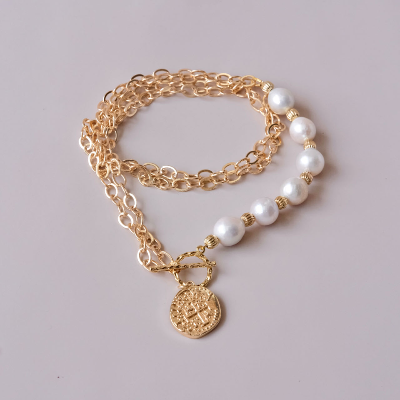 collar de perlas con cadena collar de perlas
