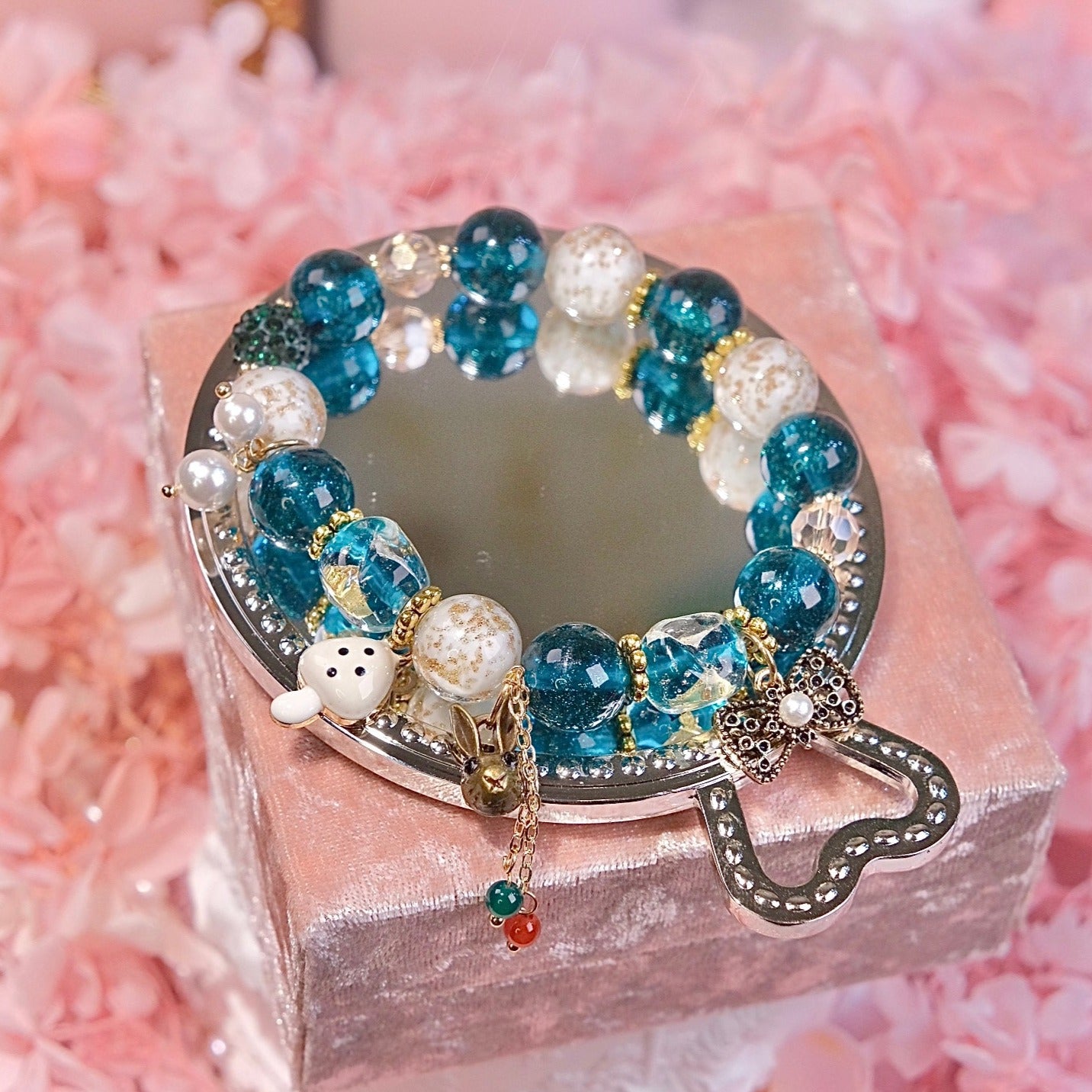 Wizard of Oz double Chain beads Bracelet handmade agate cystal beads Bracelet Fashion women jewelry beads dailyjewelryannie