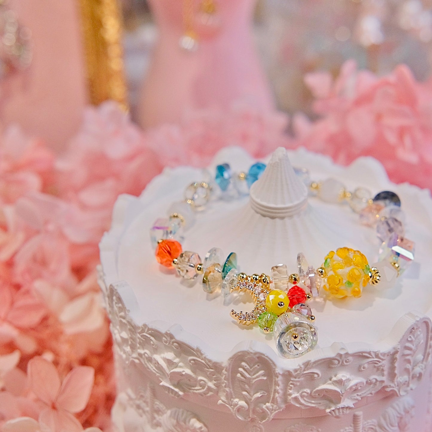 flower in summer beads bracelet Fashion women jewelry beads