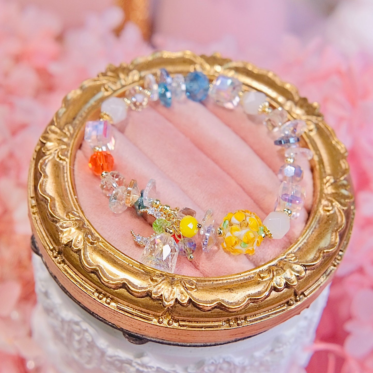 flower in summer beads bracelet Fashion women jewelry beads