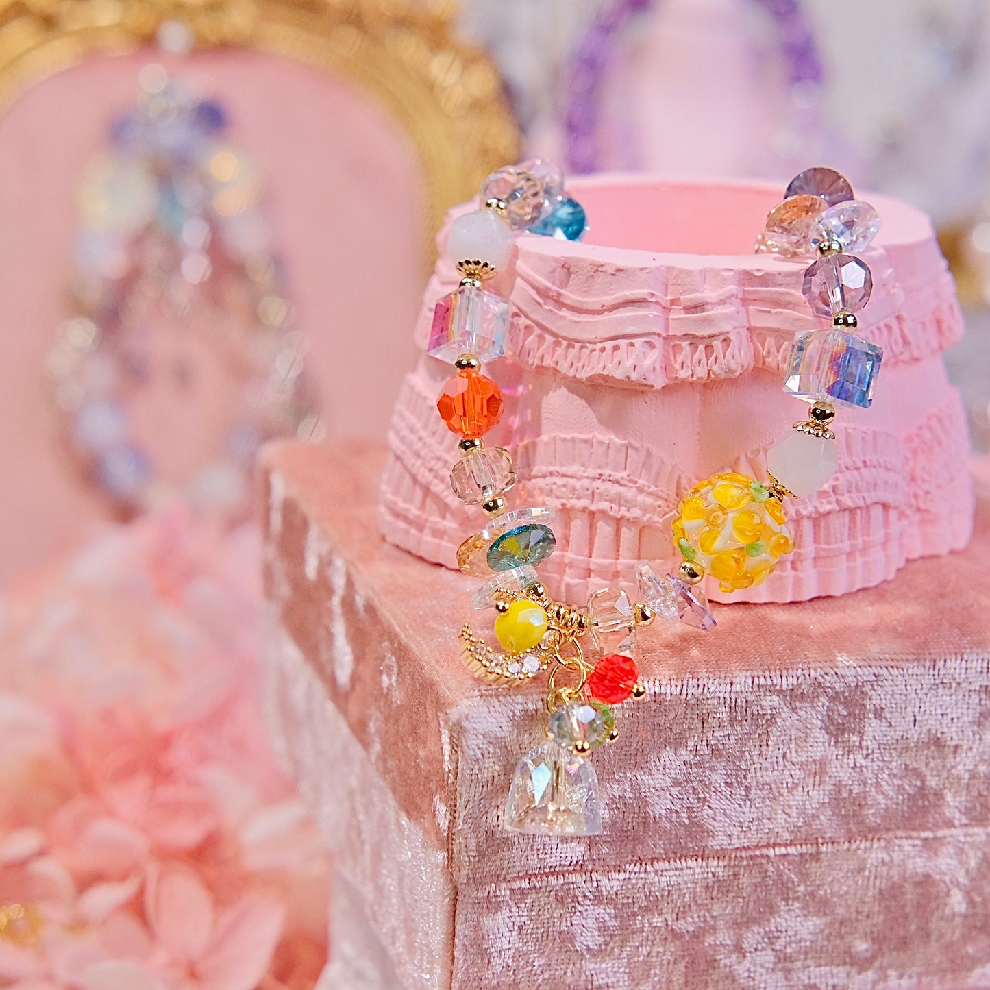 flower in summer beads bracelet Fashion women jewelry beads
