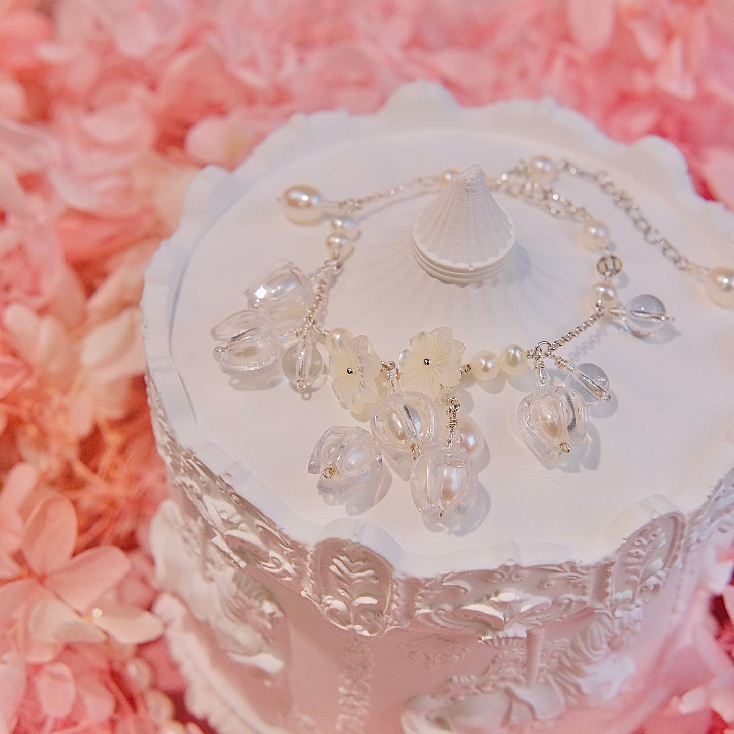 white lily of the valley bracelet handmade pearl Bracelet Fashion