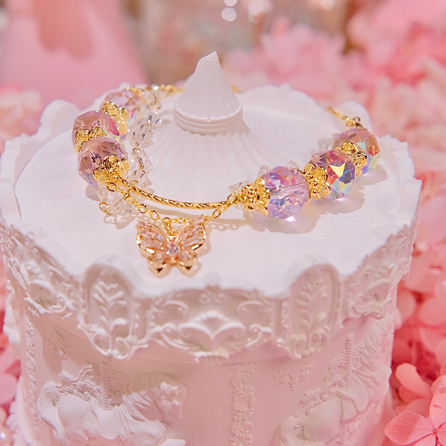 Purple Butterfly Dream Crystal Bracelet handmade agate cystal beads Bracelet jewelry