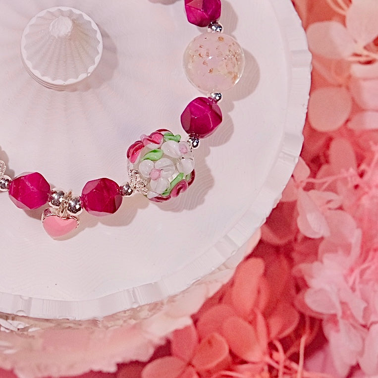 Garden with rose Bracelet handmade agate cystal beads Bracelet Fashion women jewelry beads dailyjewelryannie