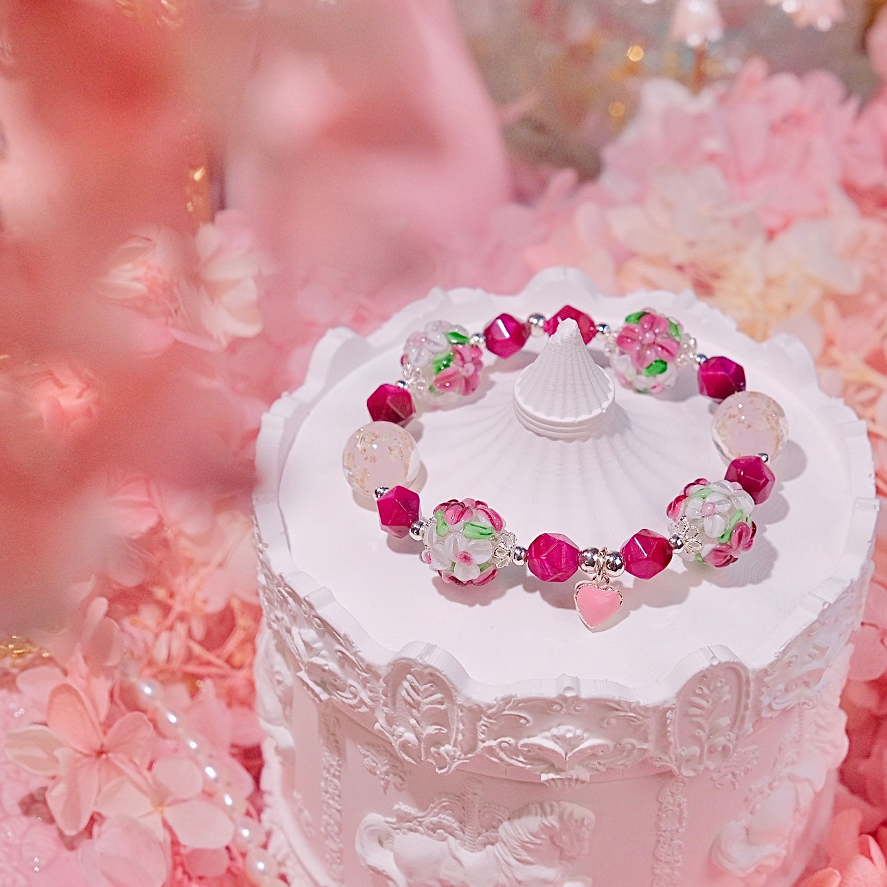 Garden with rose Bracelet handmade agate cystal beads Bracelet Fashion women jewelry beads dailyjewelryannie
