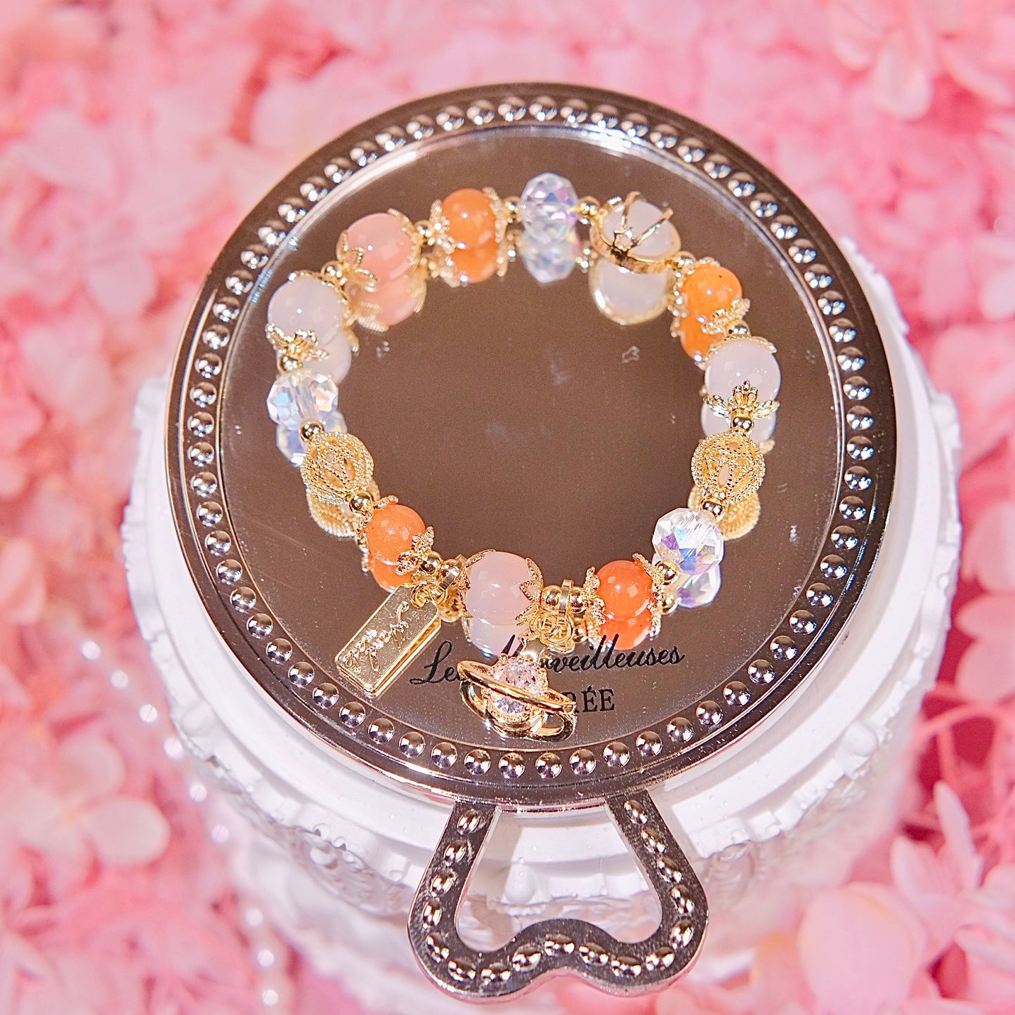 pink star bracelet onyx beads, pink crystal beads,Austrian crystal Bracelet Fashion women jewelry beads dailyjewelryannie