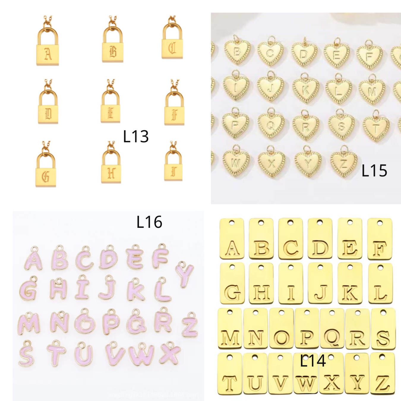 Gold ball 2 personailzed charms necklace