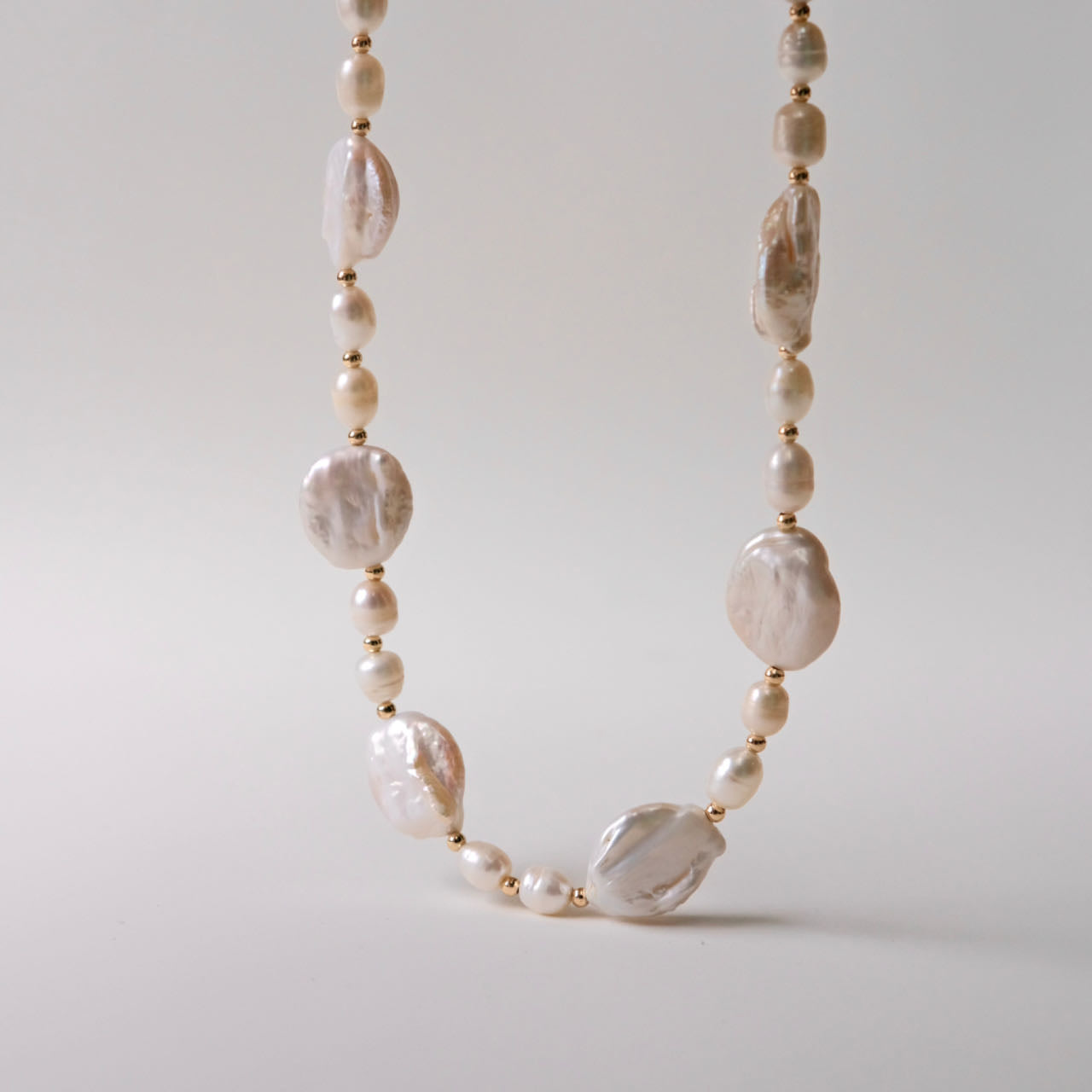 Collar de perlas barrocas de agua dulce hecho a mano, moda para mujer, MEJOR VENTA a finales de año