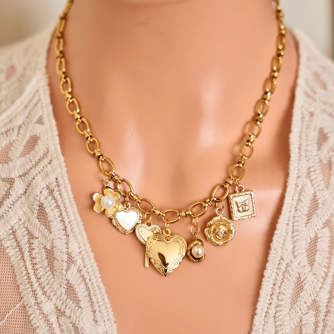 Customized Golden Knot Necklace Charm Chain necklace