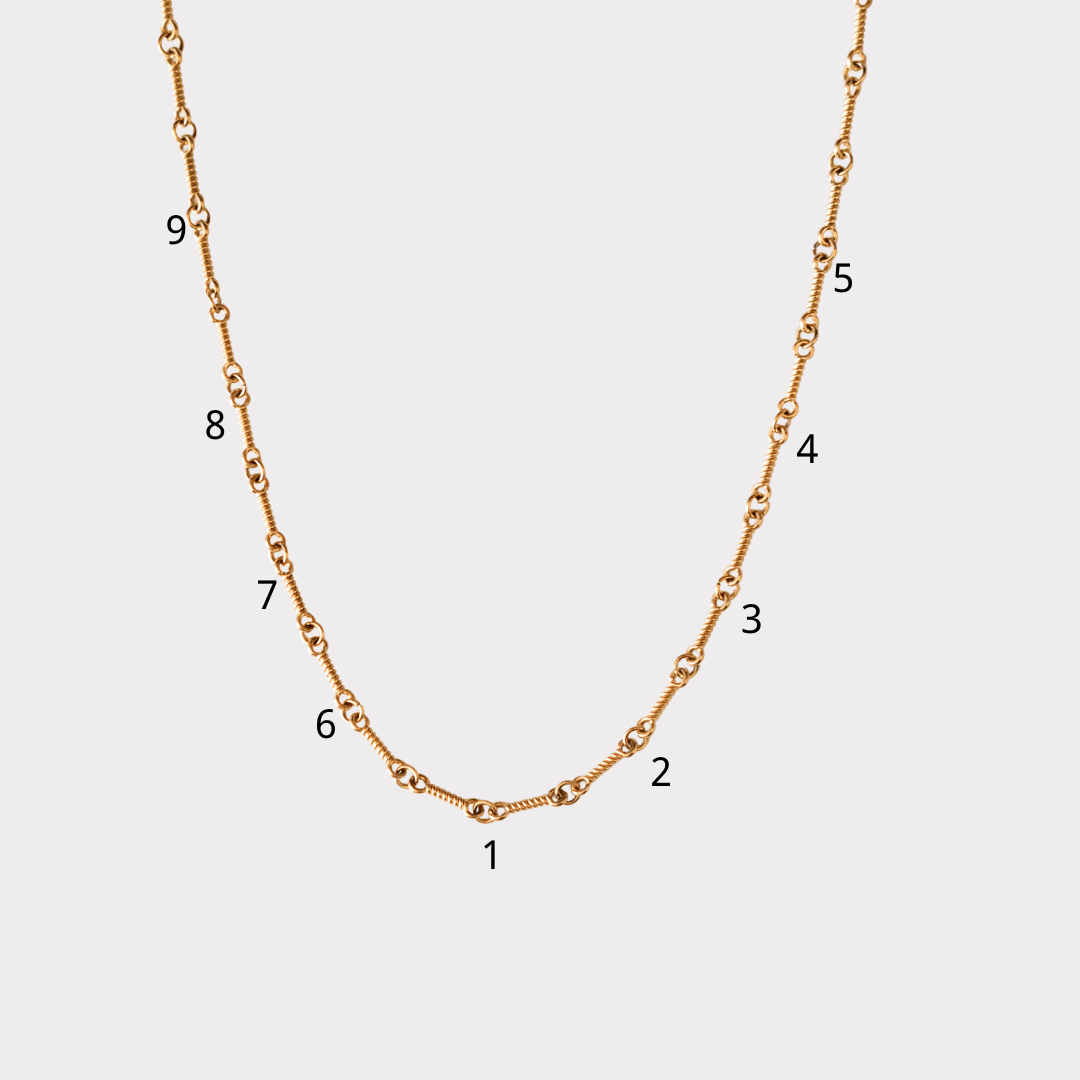 Customized Twisted Rope Charm Chain necklace