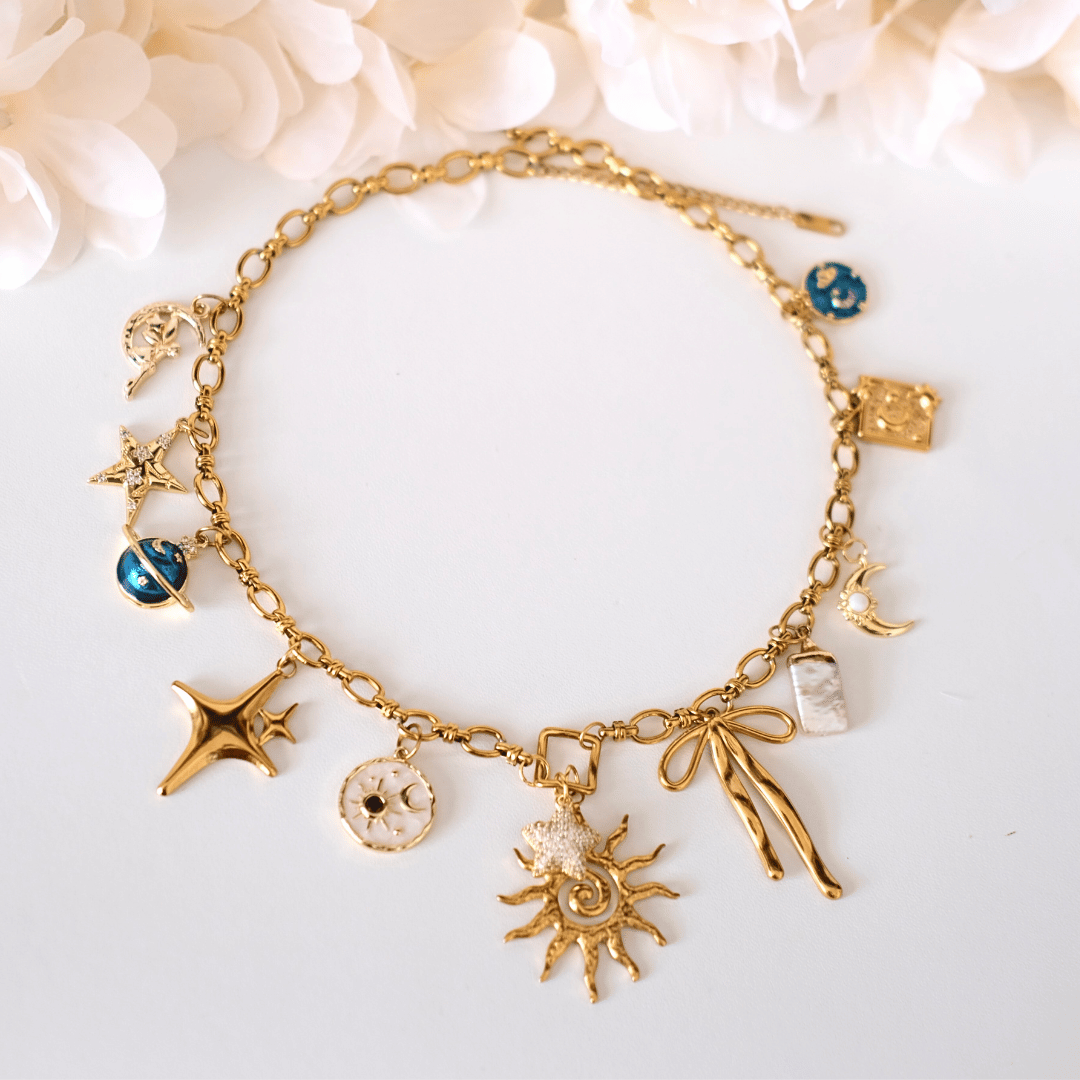 PRE-MADE Handmade Celestial Charm Necklace