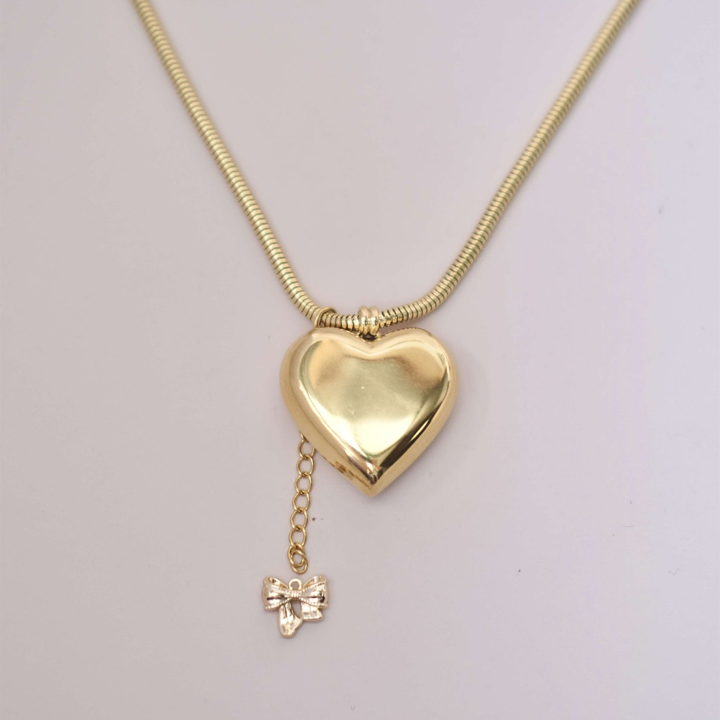 Gran corazón con pequeño Charm Collar estilo Personized Gargantilla