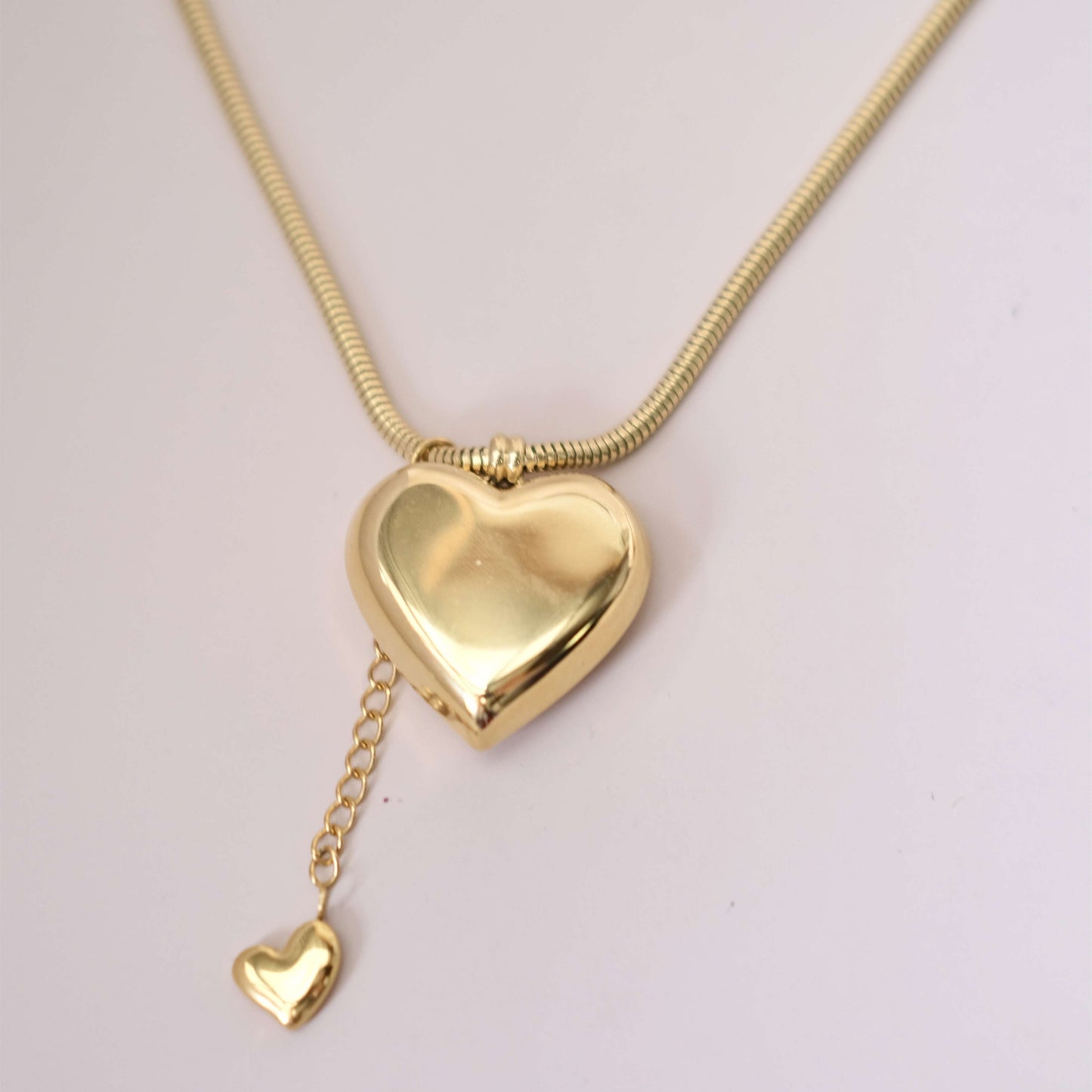 Gran corazón con pequeño Charm Collar estilo Personized Gargantilla