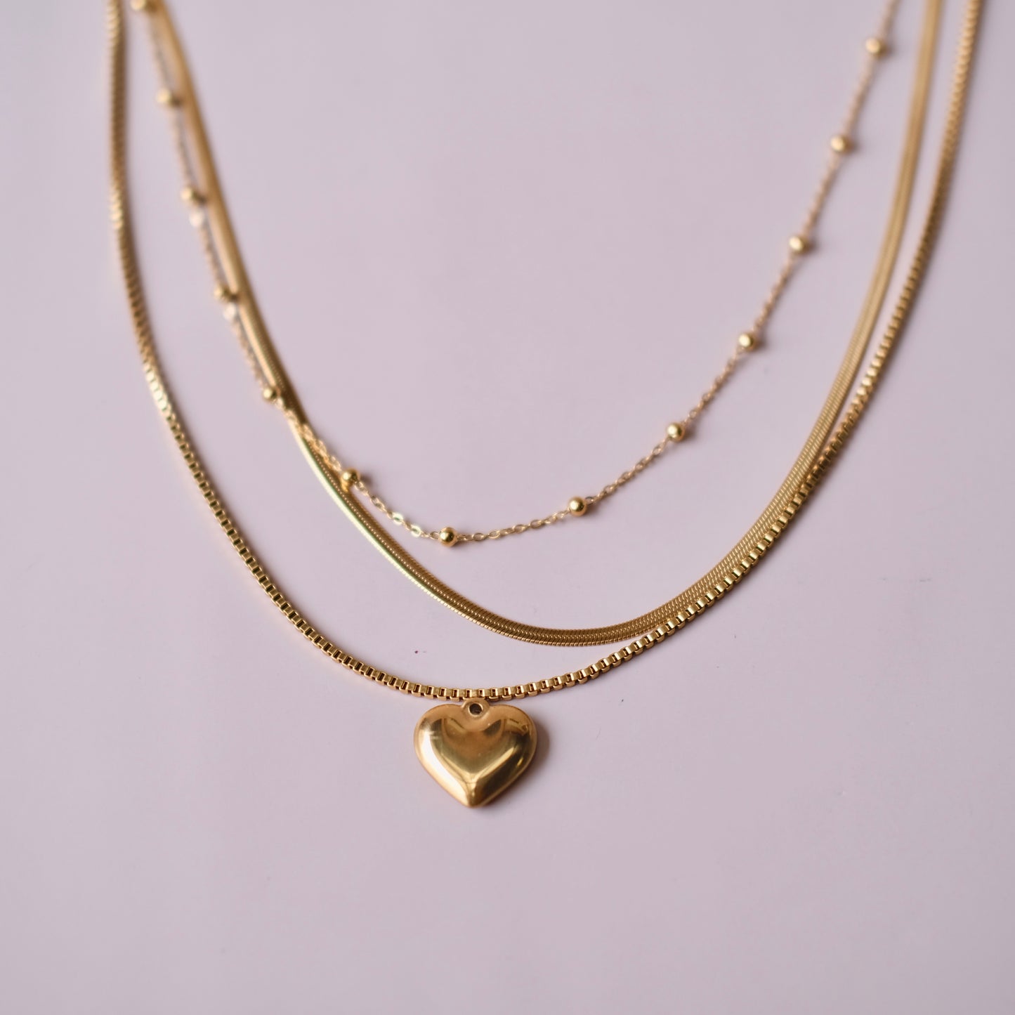 Three layer Chain with Personalized necklace