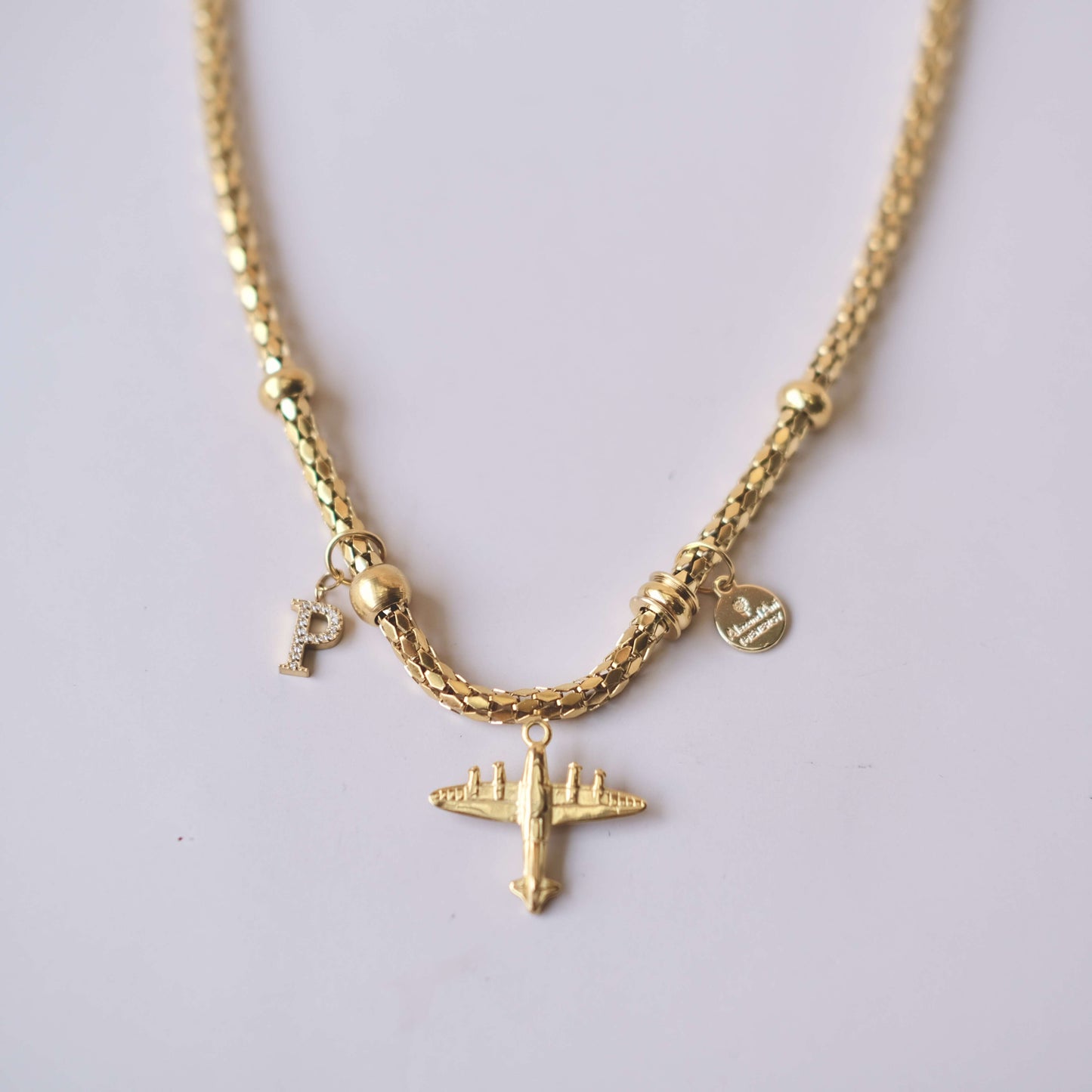 Personaized Intial Charm necklace Choker