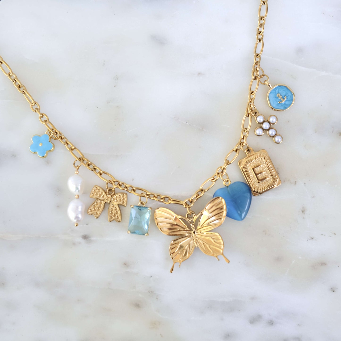 Personalized Butterfly Garden Charm Necklace-customization