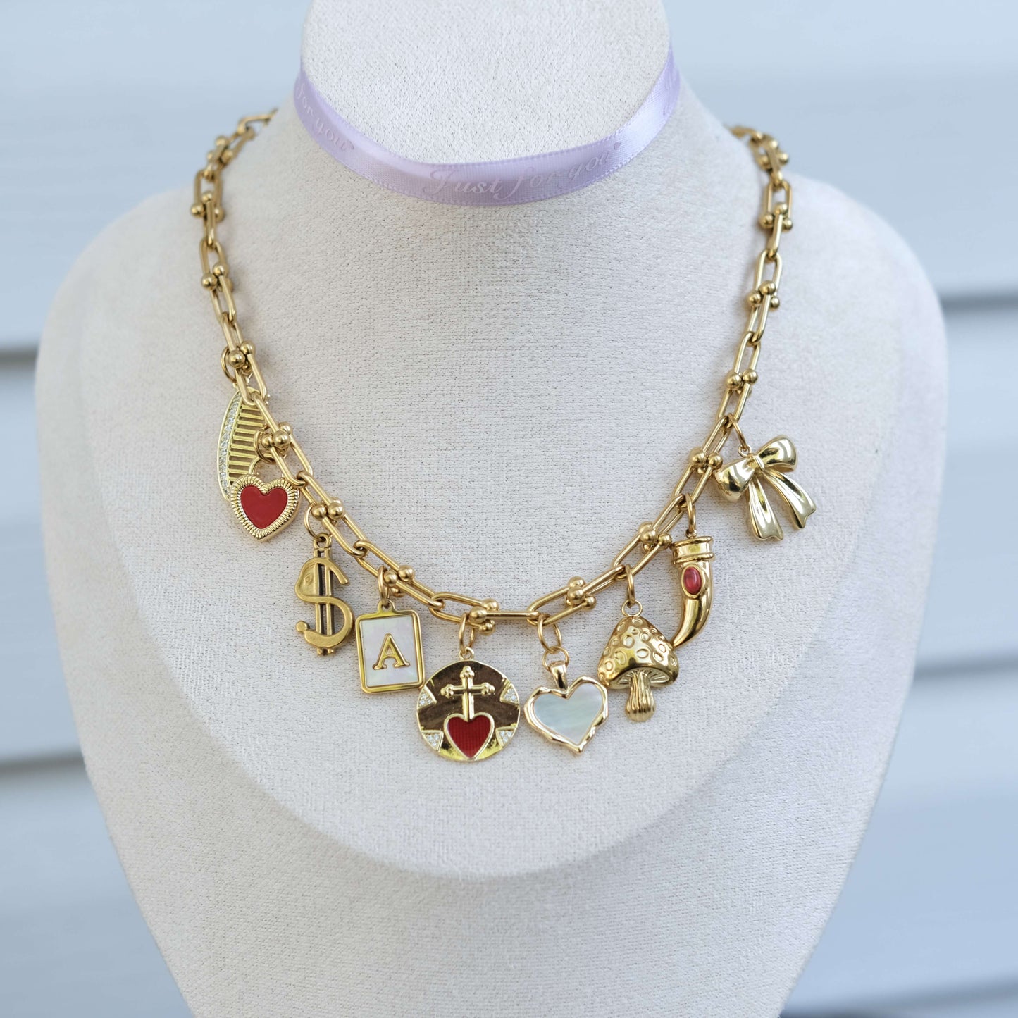 Personalized Cross heart Necklace-customization