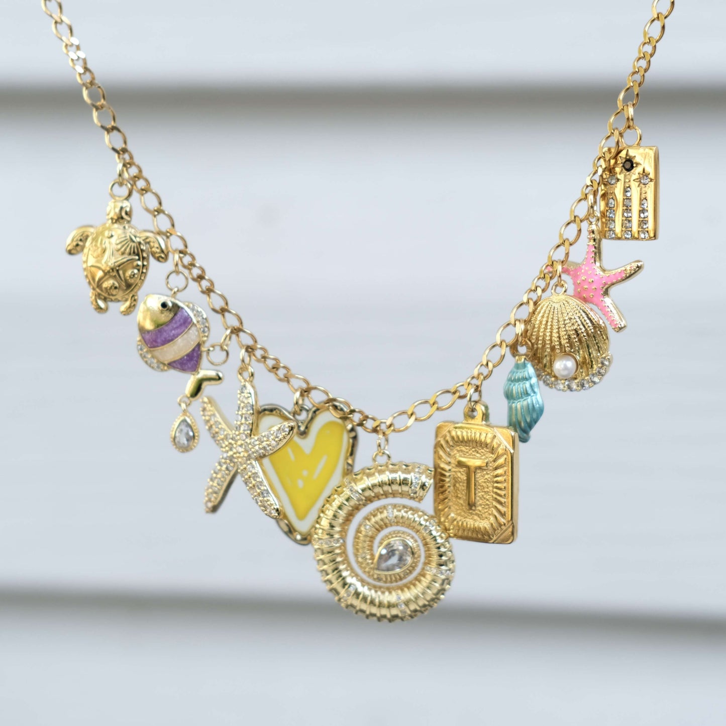 Personalized ocean shell Necklace-customization