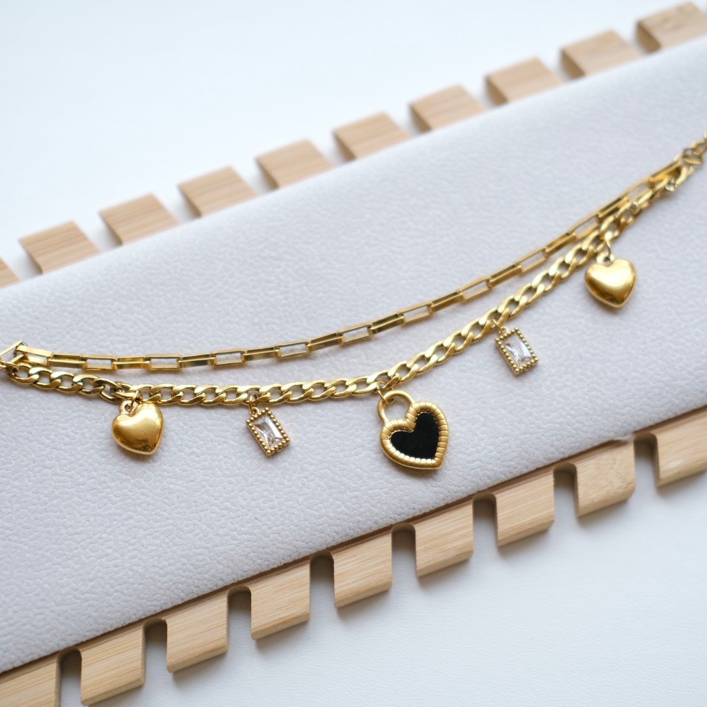 Personalized Hourglass Triple layer Necklace-customization