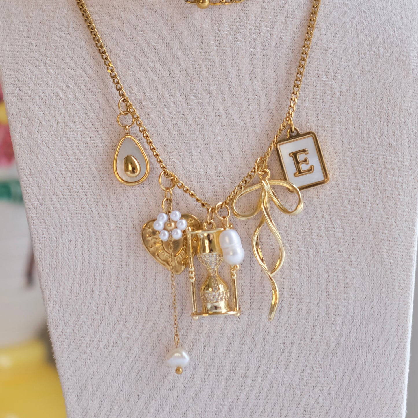 Personalized Hourglass Triple layer Necklace-customization