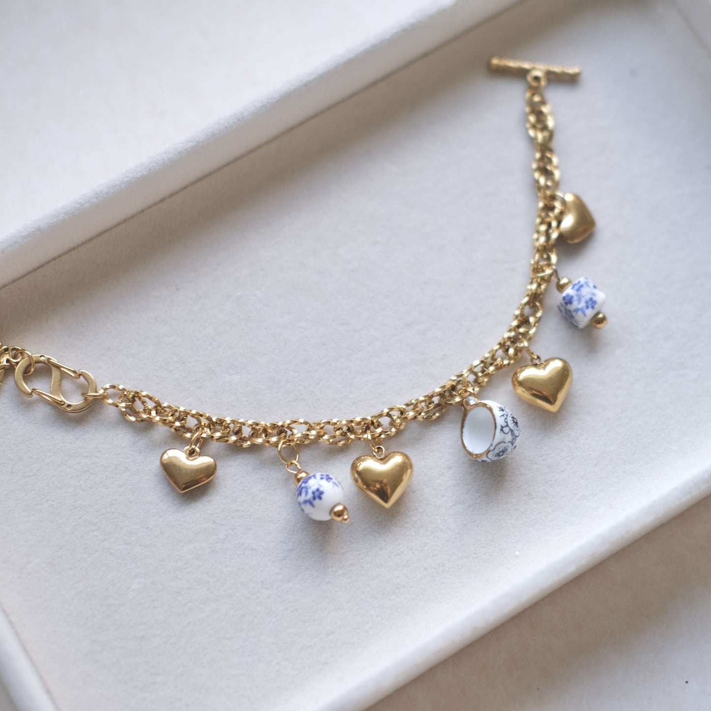 Ceramic Cup Gold Charm Necklace