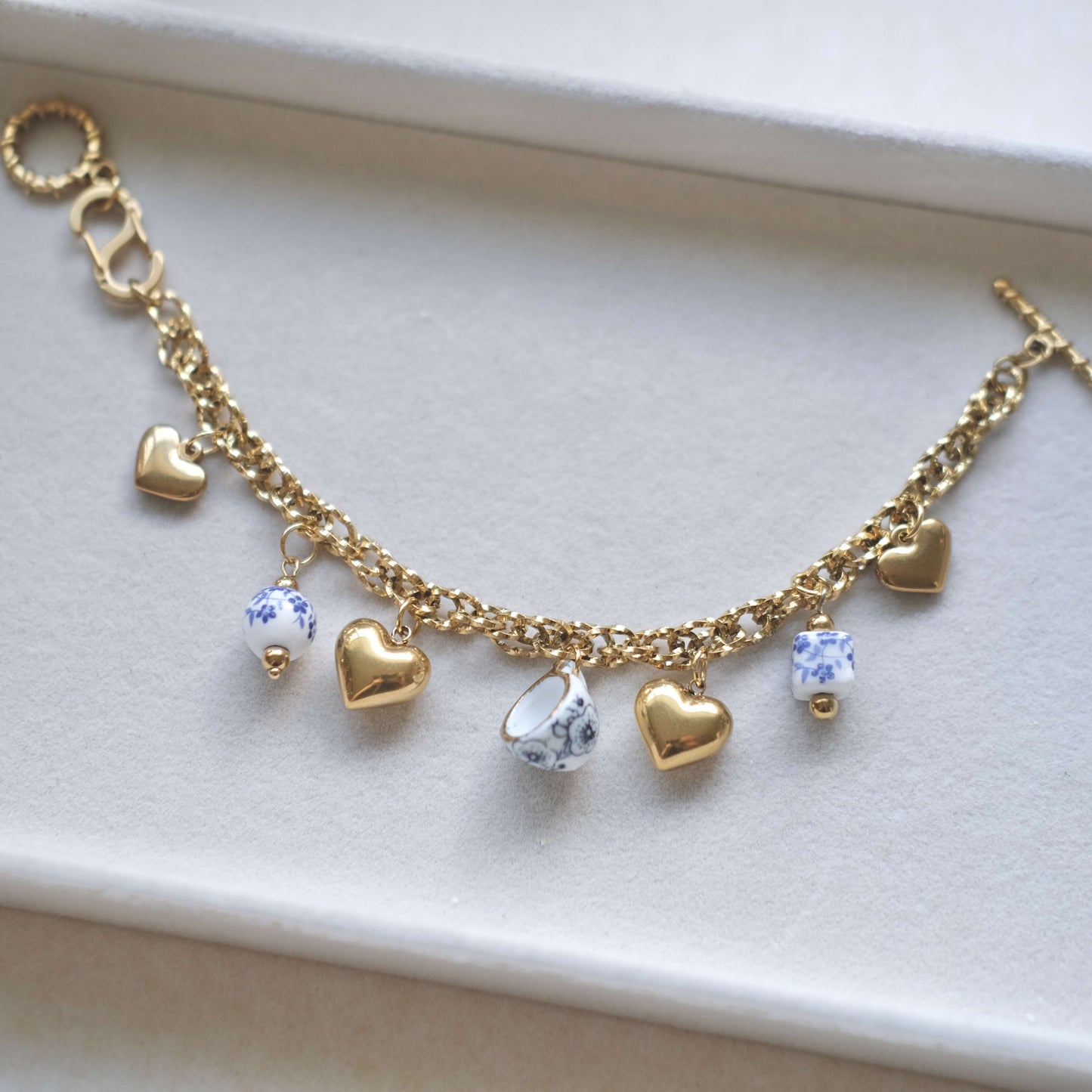 Ceramic Cup Gold Charm Necklace