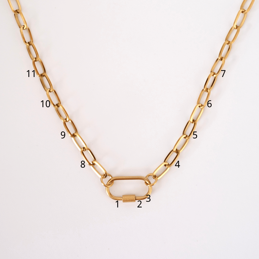 Customized CLIPPER Chain Charms necklace