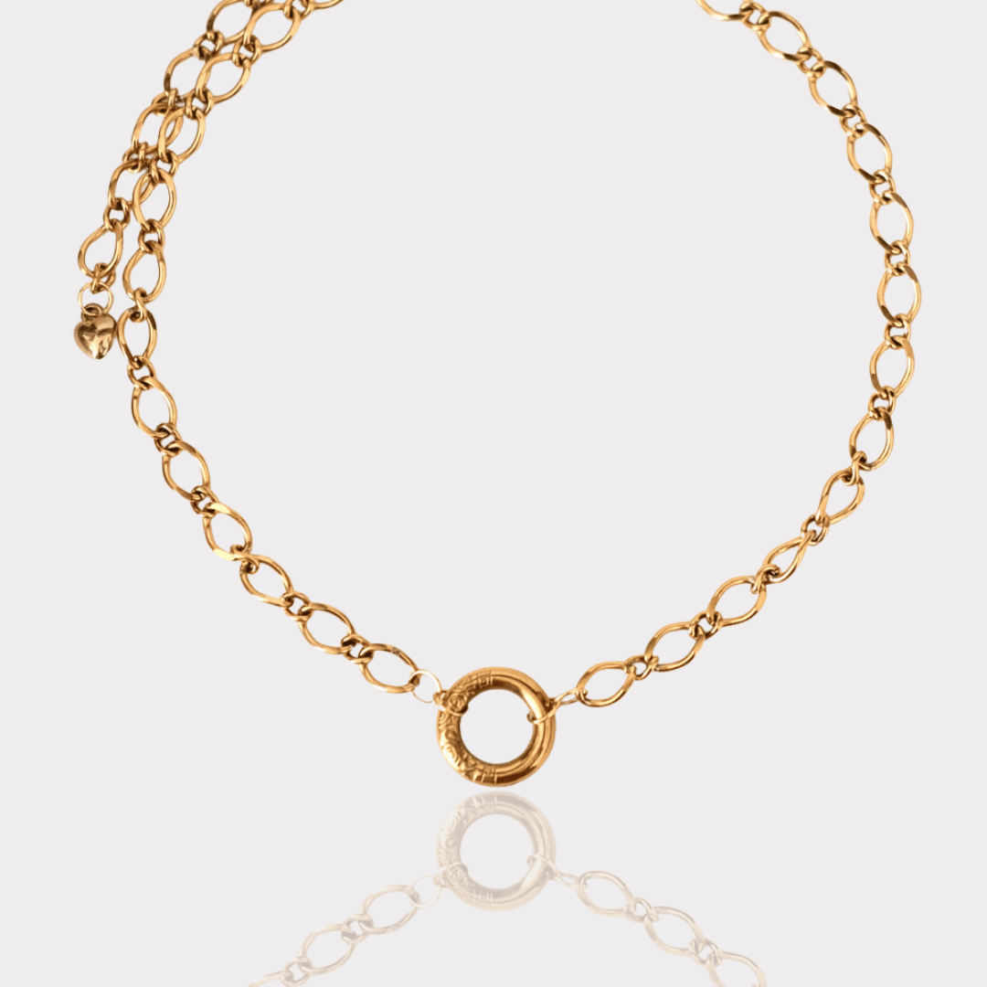 Customized circle Charm Chain necklace