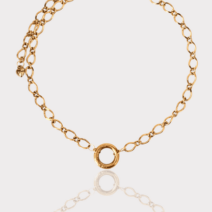 Customized circle Charm Chain necklace