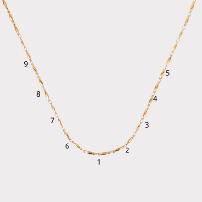 Customized Rice Bead Chain Charms necklace