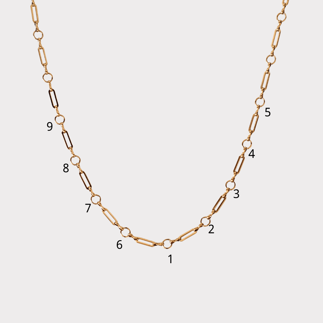 Customized Linear Grace  Charm Chain necklace