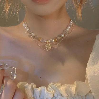 Collar de corazón de reina blanca hecho a mano perlas venecianas cuentas de cristal dailyjewelryannie
