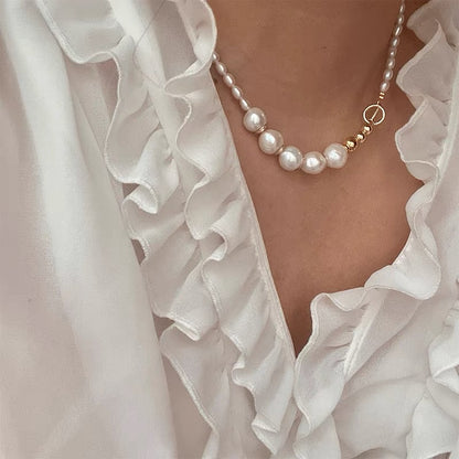 5 baroque pearls with  nature freshwater pearls necklace woman fashion jewelry