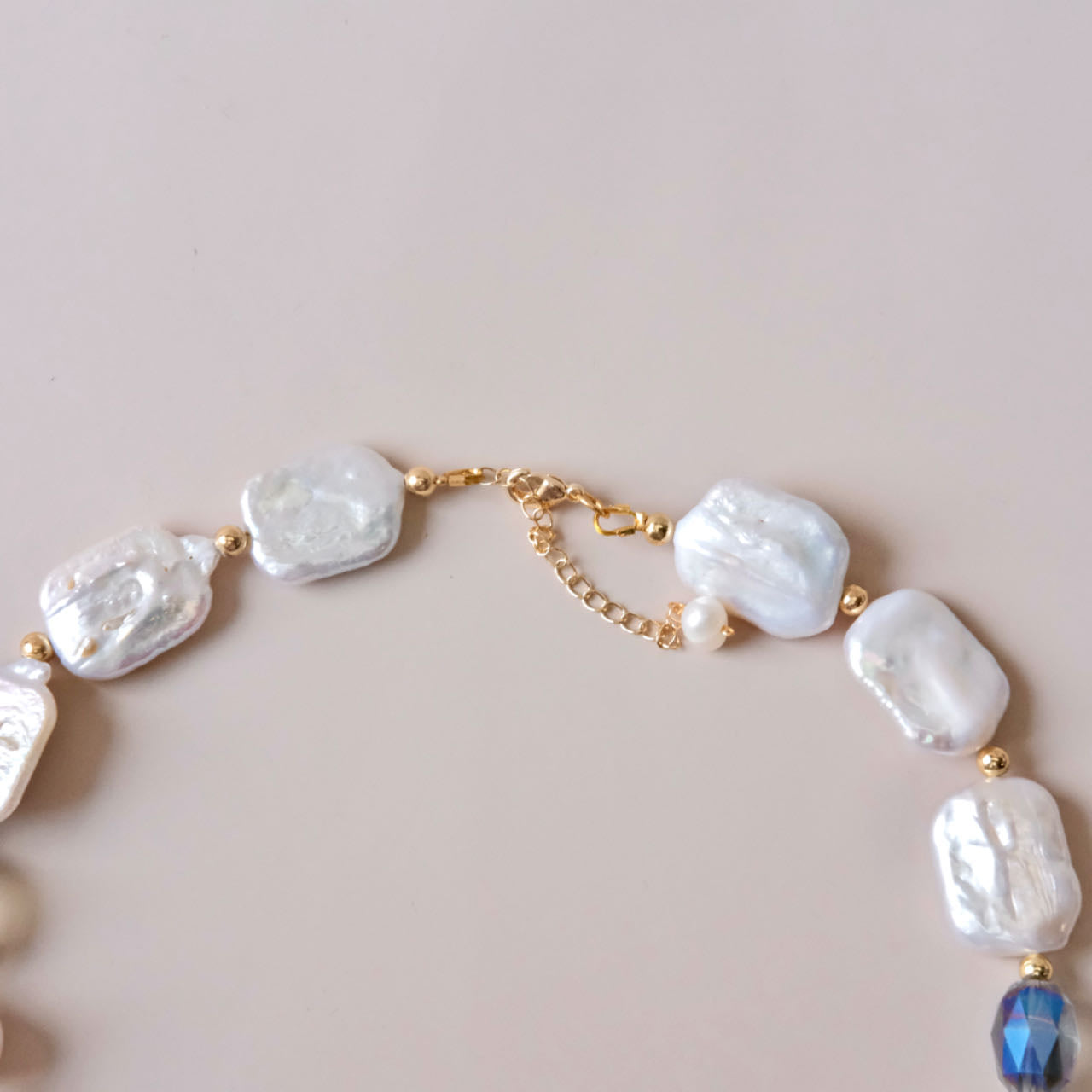 Collar de perlas barrocas hecho a mano moda mujer