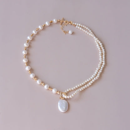 Handmade pearls necklace in three style fashion woman jewelry