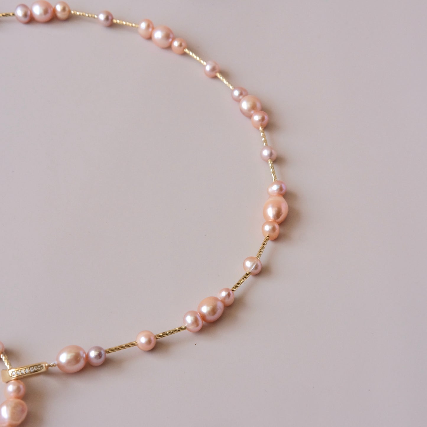 Collar largo de perlas de agua dulce hecho a mano, collar de perlas, joyería de moda para mujer