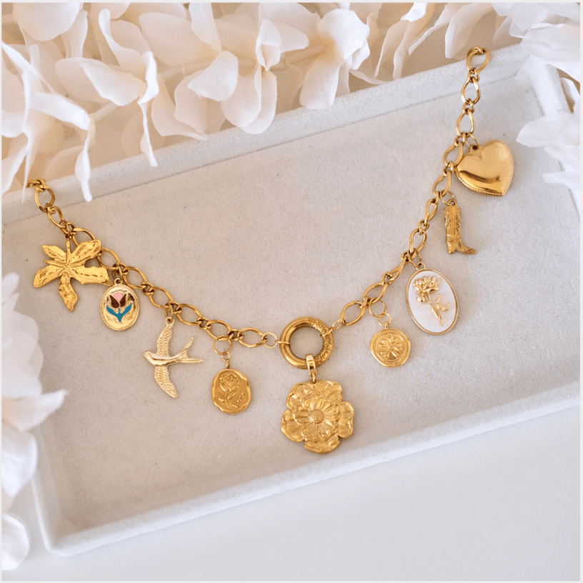 Customized circle Charm Chain necklace