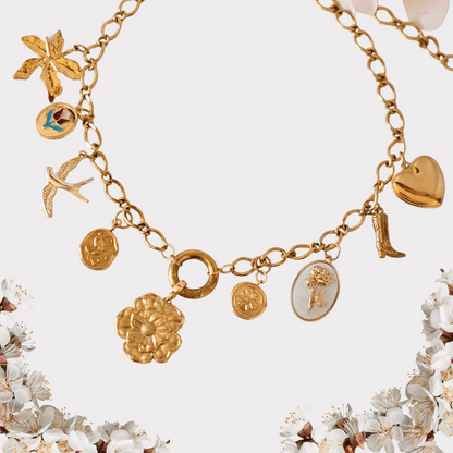 Customized circle Charm Chain necklace