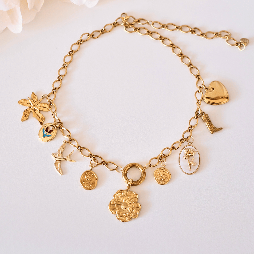 Customized circle Charm Chain necklace