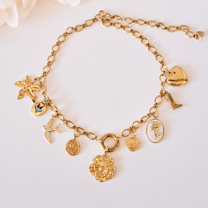 Customized circle Charm Chain necklace