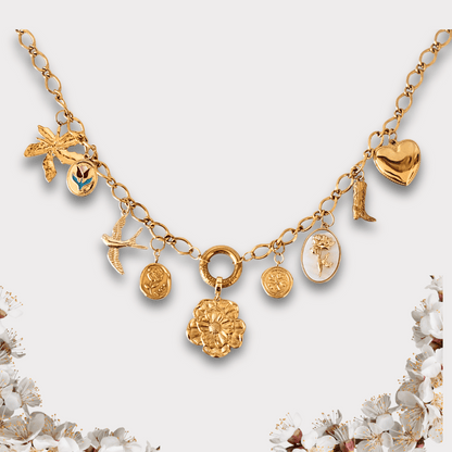 Customized circle Charm Chain necklace