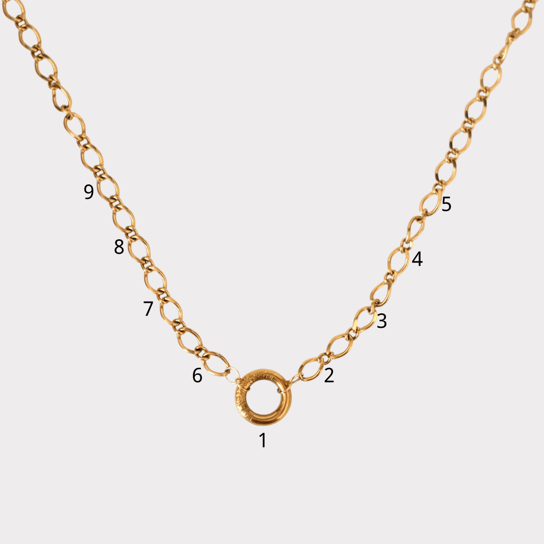 Customized circle Charm Chain necklace