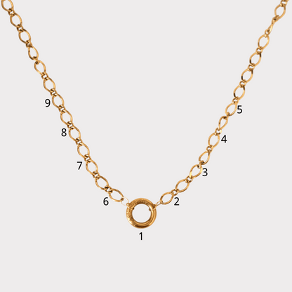 Customized circle Charm Chain necklace