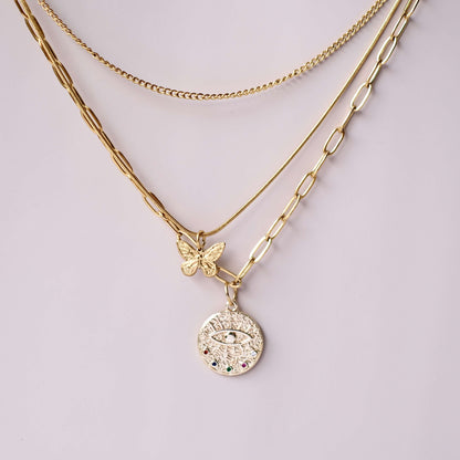 Gargantilla de collar de estilo personalizado de tres cadenas