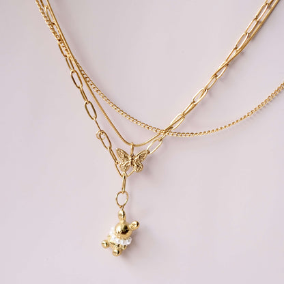 Gargantilla de collar de estilo personalizado de tres cadenas
